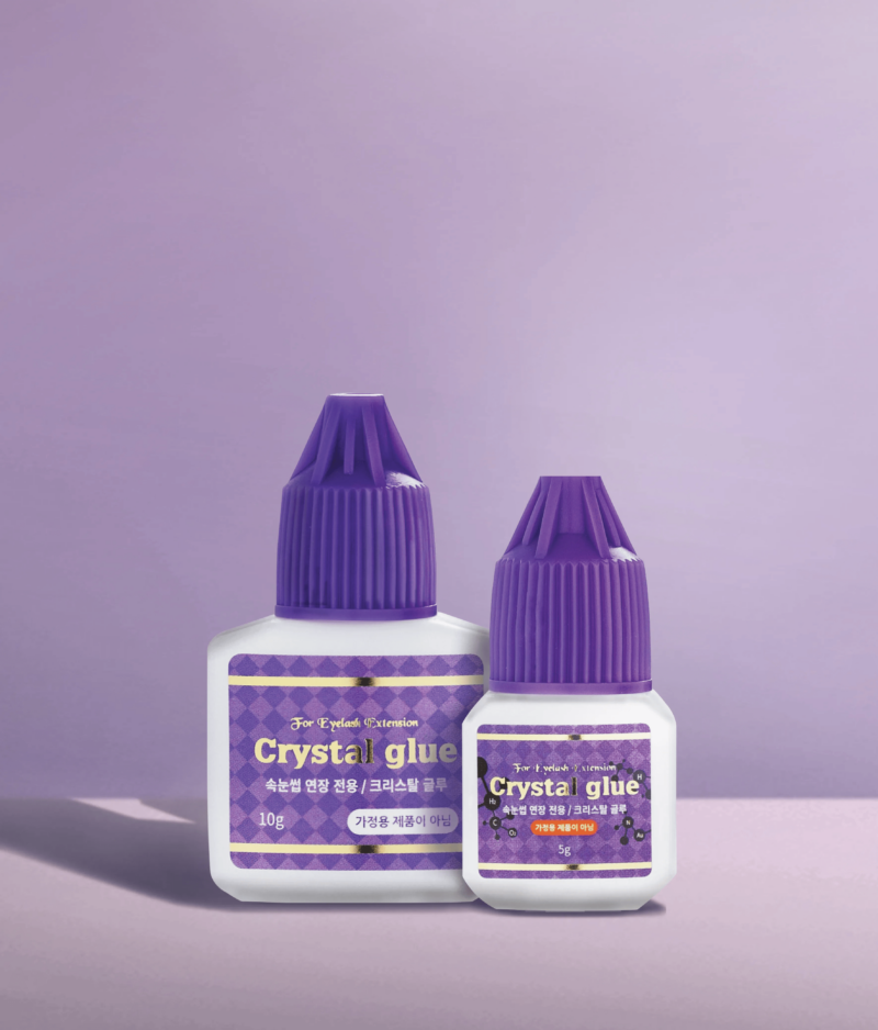 Crystal Purple Lash Adhesive, Korean Glue, Low Irritation, 2-3s Drying Time for Professionals