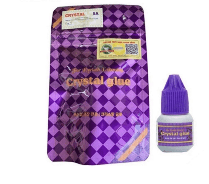 Crystal Purple Lash Adhesive, Korean Glue, Low Irritation, 2-3s Drying Time for Professionals